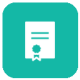Certificate icon representing specialized medical training