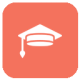 Graduation cap icon for continuing medical education